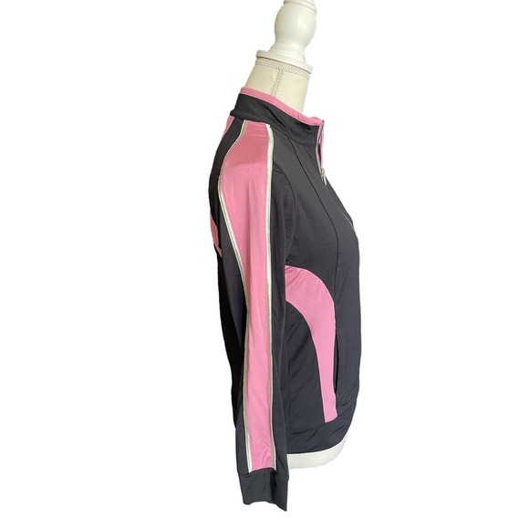 Tail Tech Womens Activewear Front Zip Jacket Long Sleeve Size XS Black/Pink - Picture 3 of 5